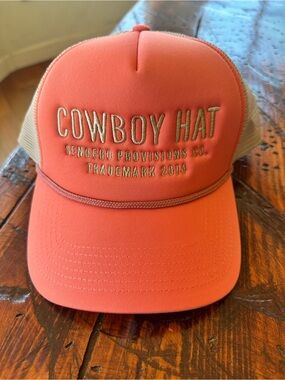 Sendero Provisions Coral Pink Cowboy Hat Trucker Cap